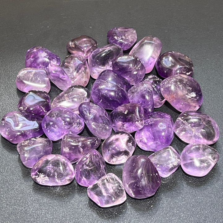 Amethyst Crystal Tumbled (3 Pcs) Purple Polished Gemstones