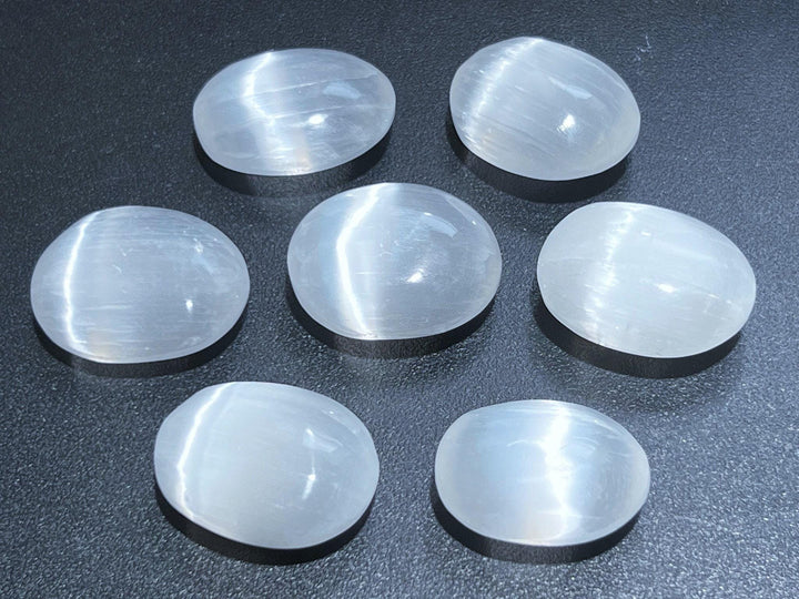 Selenite Crystal Mini Small Palm Stone Orb Carving Wholesale Bulk Gemstone Lot