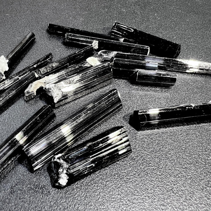 Super Extra Quality Black Tourmaline Needle Crystals (By The Piece Or Gram) Gemstone Jewelry Supply