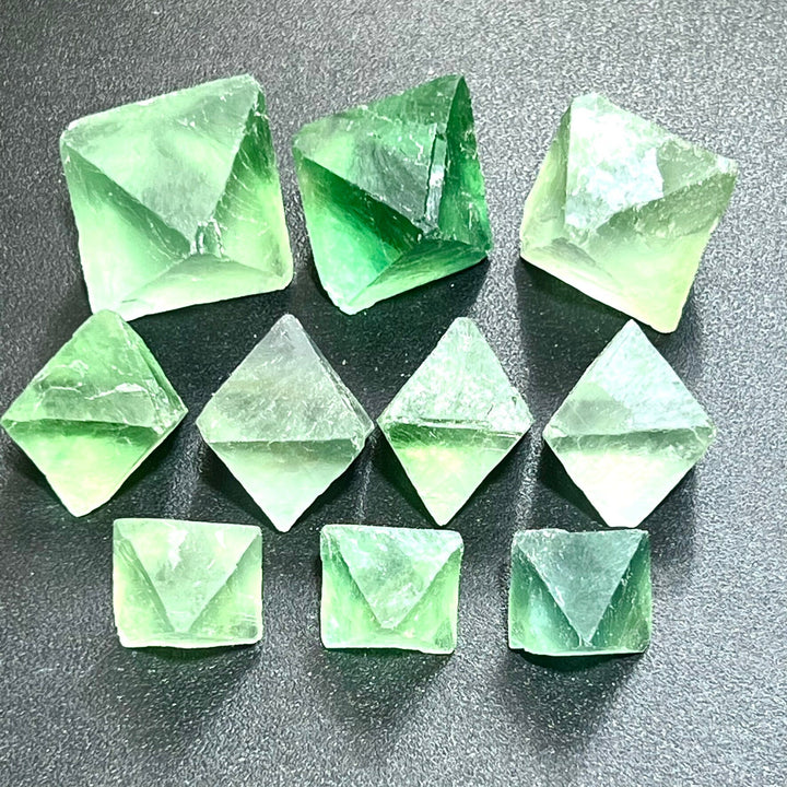 Large Fluorite Octahedron Crystals (1/2 Pound)(1-2 Inch Sizes)(8 oz) Bulk Wholesale Lot Rough Raw Gemstones