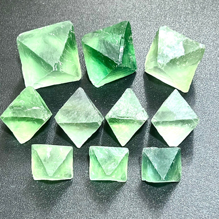 Large Fluorite Octahedron Crystals (1 LB)(1-2 Inch Sizes) One Pound Bulk Wholesale Lot Rough Raw Gemstones