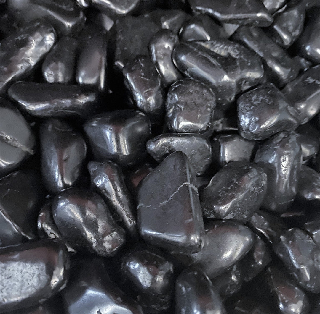 Black Karelian Shungite Tumbled Stones (By The Piece Or Pound) Wholesale