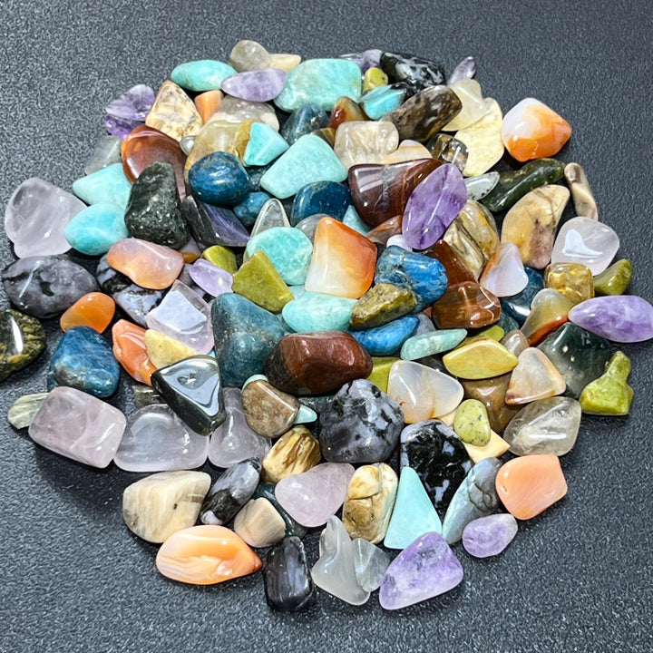 Madagascar Small Tumbled Stone Mix (By The Ounce Or Pound) Apatite Rose Quartz Labradorite Amazonite Amethyst