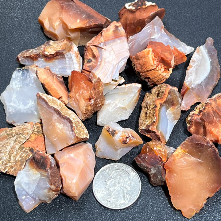 Madagascar Red Carnelian Agate Crystal Rough Raw Stones (By The Piece or Pound) Wholesale