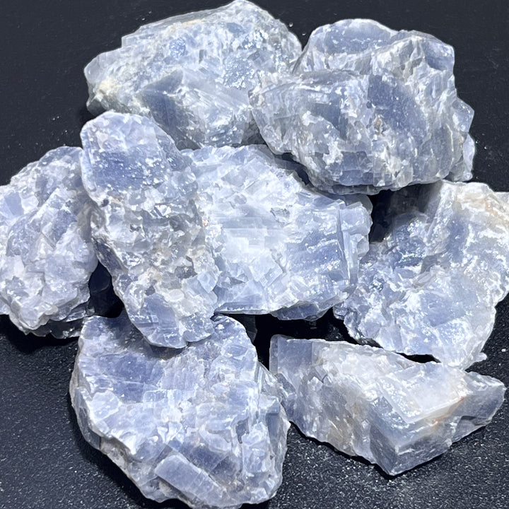 Blue Calcite Rough (1/2 lb)(8 oz) Half Pound Bulk Wholesale Lot Raw Gemstones