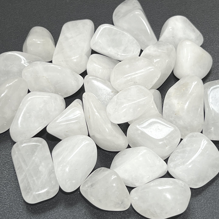 White Quartz Crystal Tumbled (1/2 lb) 8 oz Bulk Wholesale Lot Half Pound Polished Stones