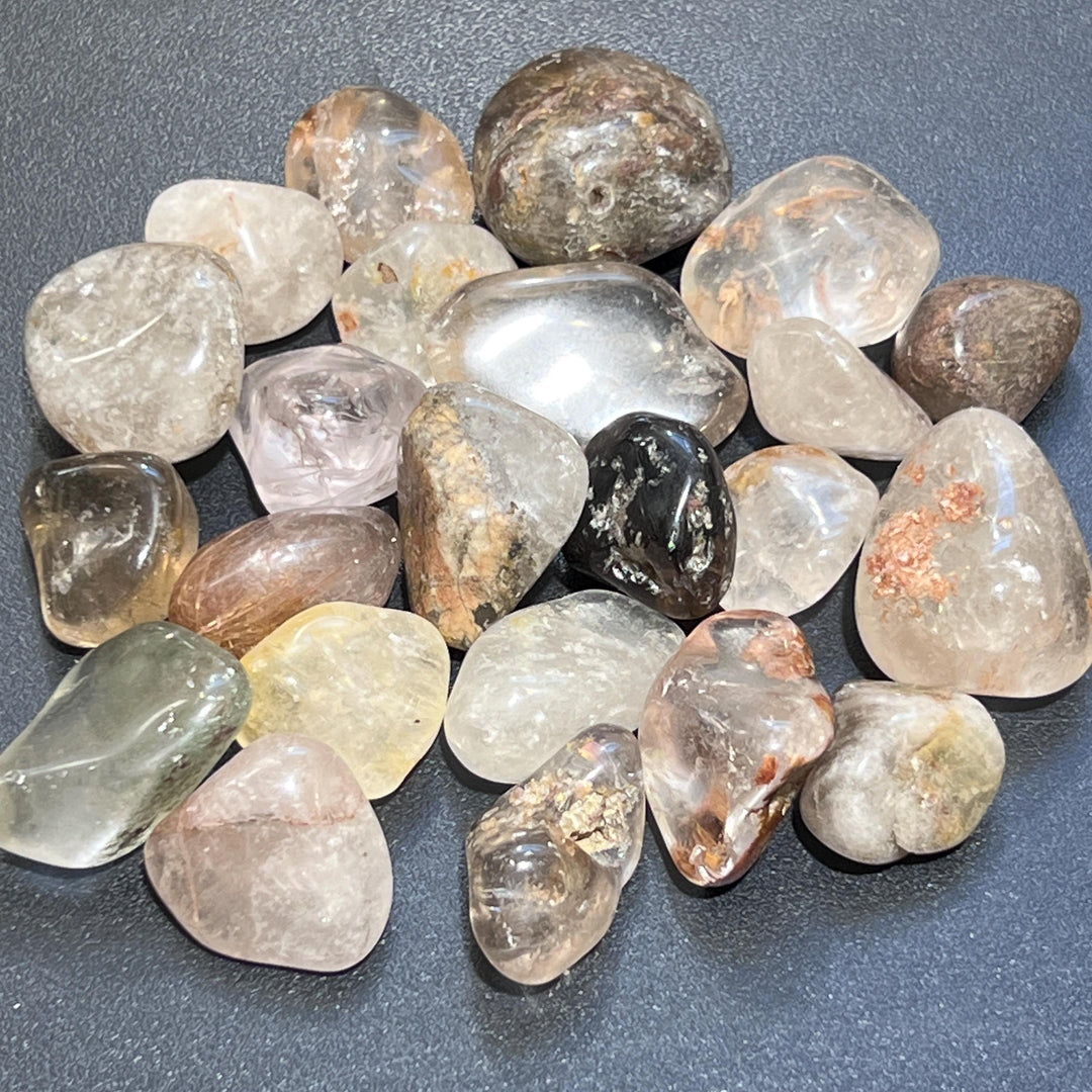 Large Included Quartz Crystal Tumbled Stones (Lodolite) (By The Piece or Pound) Wholesale