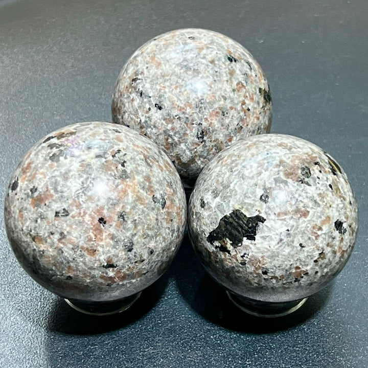 Large Syenite Polished Spheres (UV Reactive) Wholesale Carvings