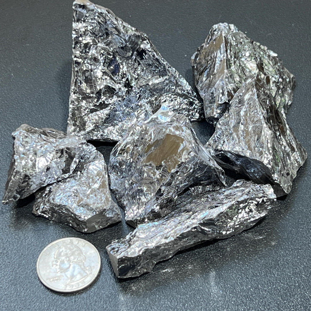 Silver Silicon Rough Raw Man-Made Stones (By The Piece Or Pound) Wholesale