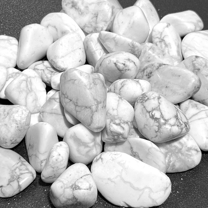 White Howlite Tumbled (By The Piece Or Pound) Bulk Wholesale Lot Polished Gemstones Decor Supply