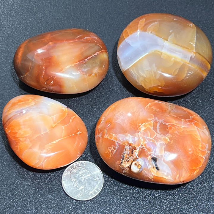 Red Carnelian Agate Crystal Palm Stone Wholesale