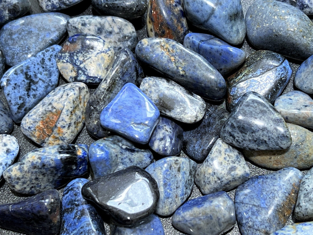 Tumbled Blue Dumortierite Crystal (1/2 lb) 8 oz Bulk Wholesale Lot Half Pound Polished Healing Crystals And Stones