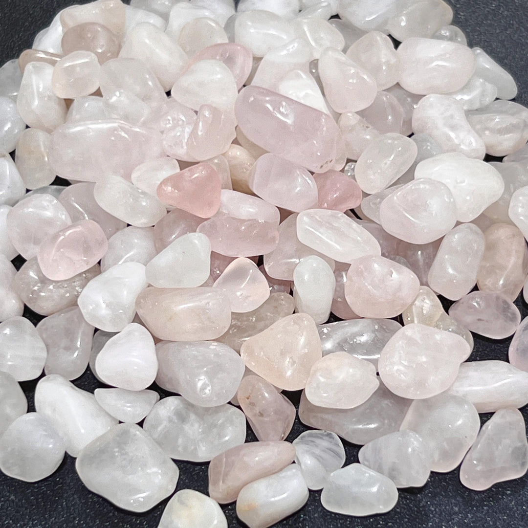 Rose Quartz Small Tumbled (1 LB) One Pound Bulk Wholesale Lot Polished Gemstones