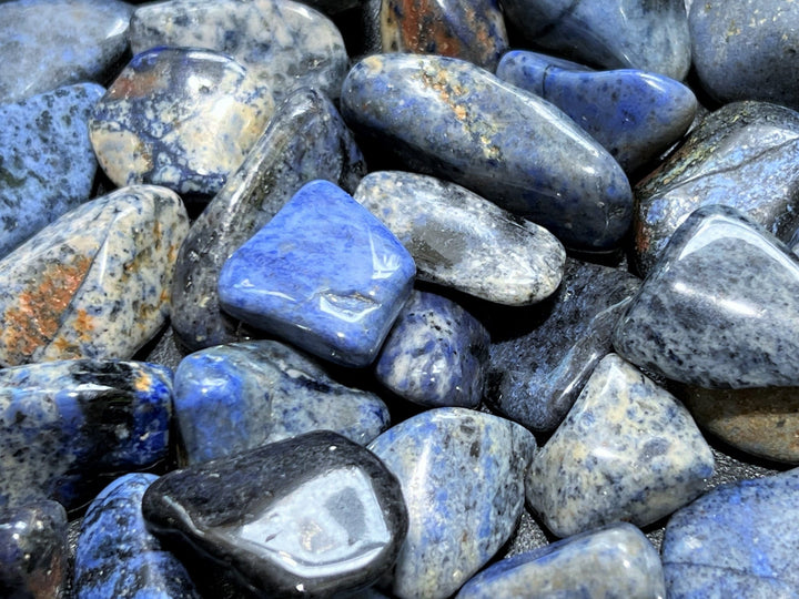 Tumbled Blue Dumortierite Crystal (1/2 lb) 8 oz Bulk Wholesale Lot Half Pound Polished Healing Crystals And Stones