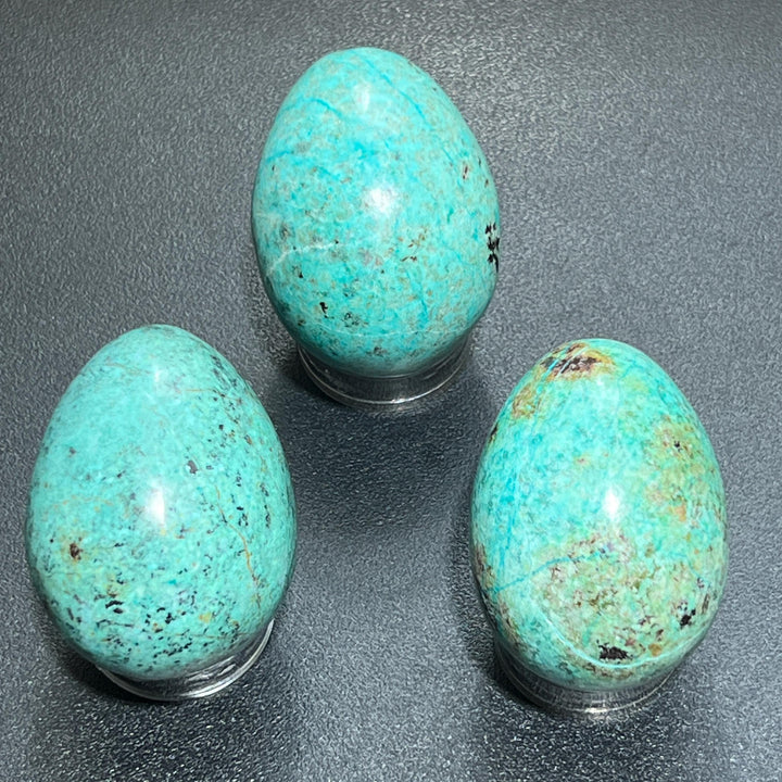 Teal Chrysocolla Crystal Egg Carving Wholesale