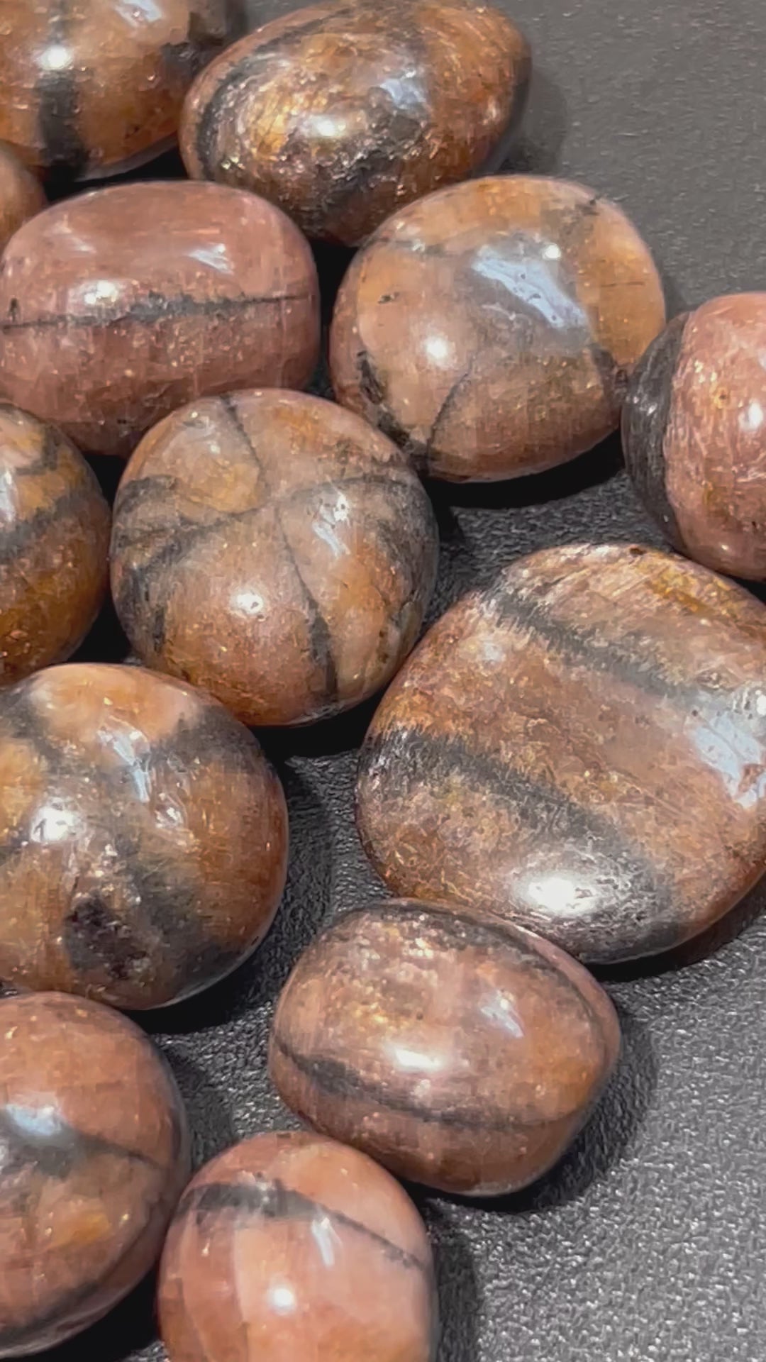 Chiastolite (Fairy Cross Stone) Tumbled (1 Kilo)(2.2 LBs) Bulk Wholesale Lot Polished Gemstones